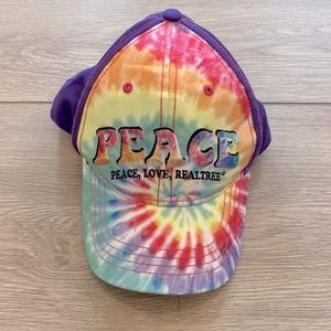 LITTLE GIRL PEACE, LOVE, REALTREE TIE DYED HAT